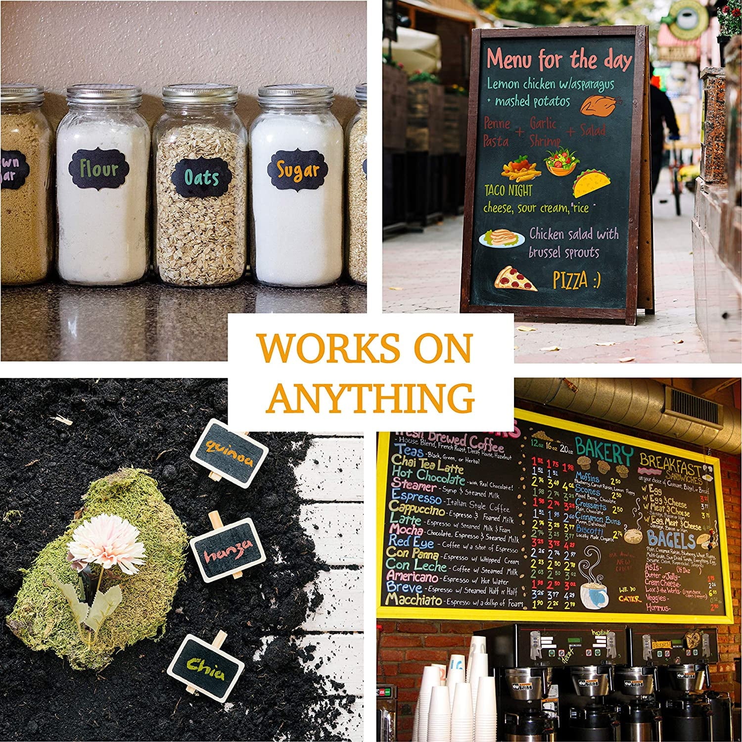 Chalky Crown - Liquid Chalk Markers  for Signs, Windows, Blackboard, Glass - Reversible Tip (8 Pack, 6mm)