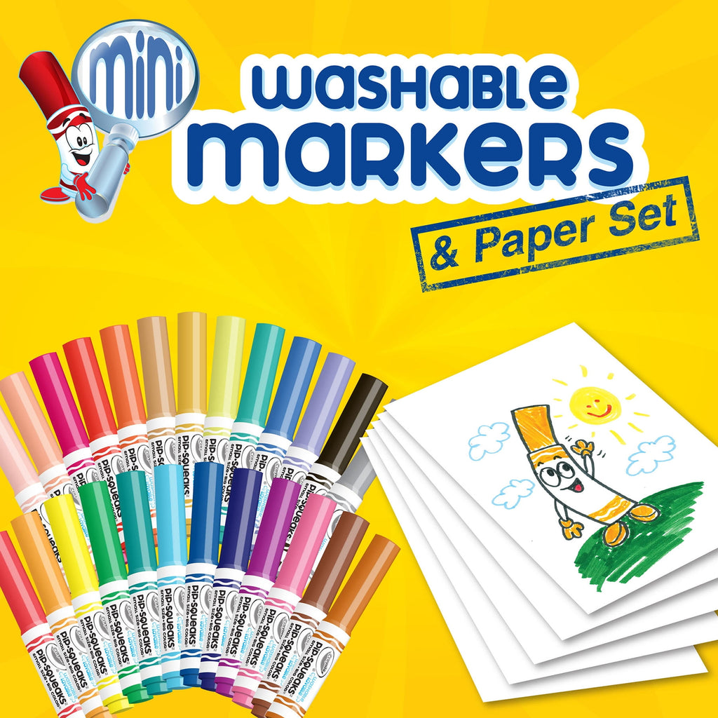 Crayola Pip Squeaks Washable Markers Set, Arts and Crafts Set, Gift for Kids, Ages 4, 5, 6, 7