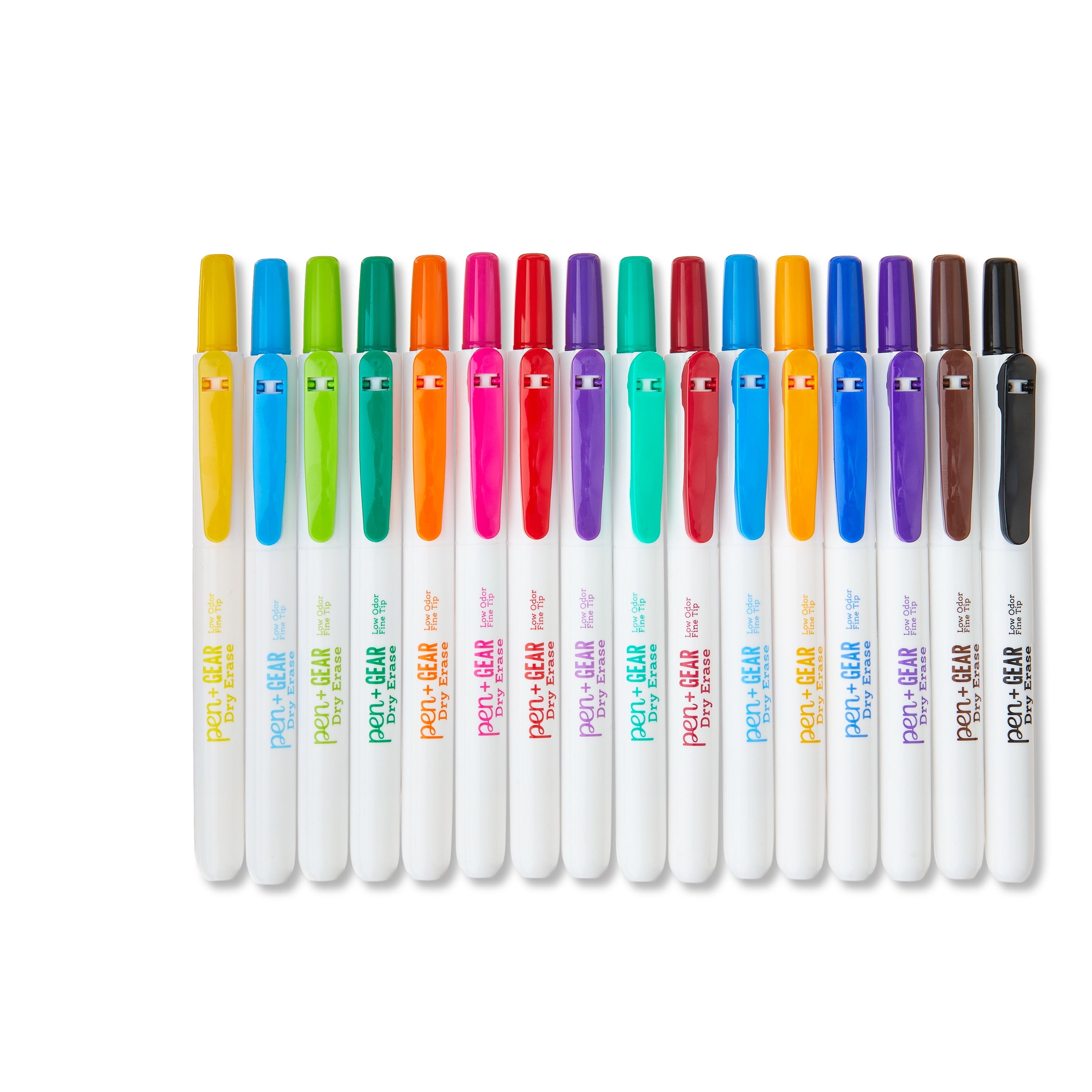 Pen+Gear Retractable Dry Erase Markers, Muti Colors, 16 Count, Fine Tip