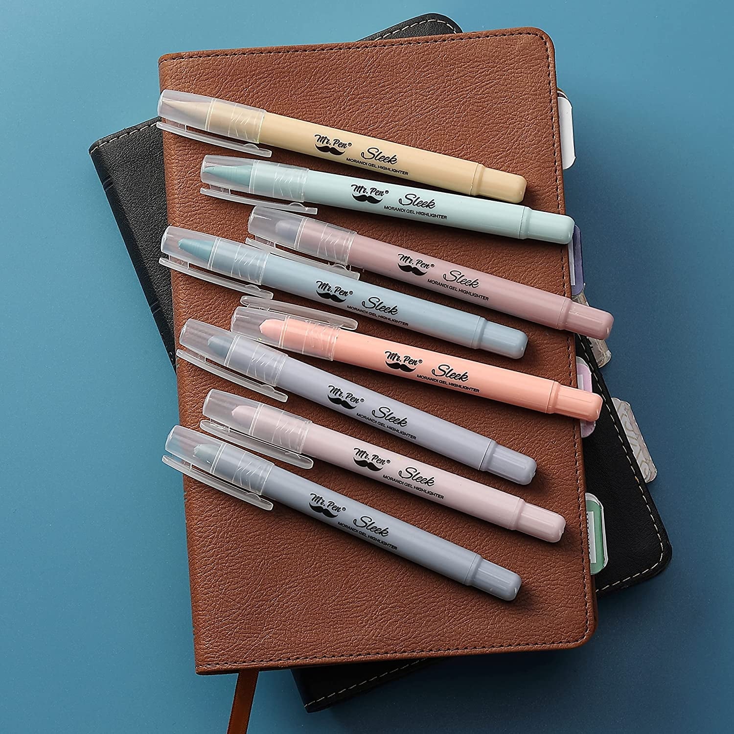 Mr. Pen- Gel Highlighter, 8 Pack, Morandi Colors, Bible Highlighters No Bleed, No Bleed Highlighters