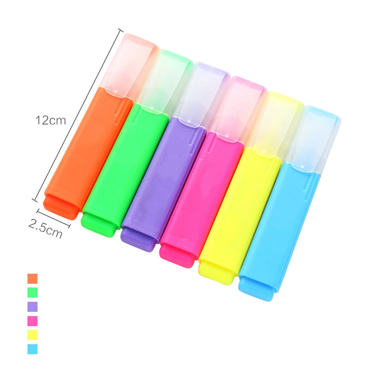 LQXZWJY Highlighter, Pastel Colors Chisel Tip Marker Pen, , Assorted Colors, Water Based, Quick Dry (6 Candy Colors)