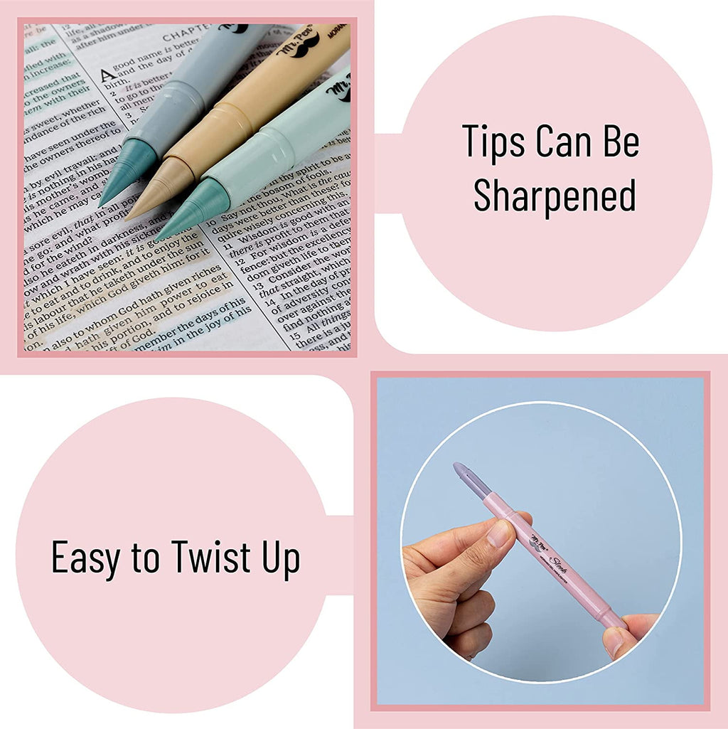 Mr. Pen- Gel Highlighter, 8 Pack, Morandi Colors, Bible Highlighters No Bleed, No Bleed Highlighters