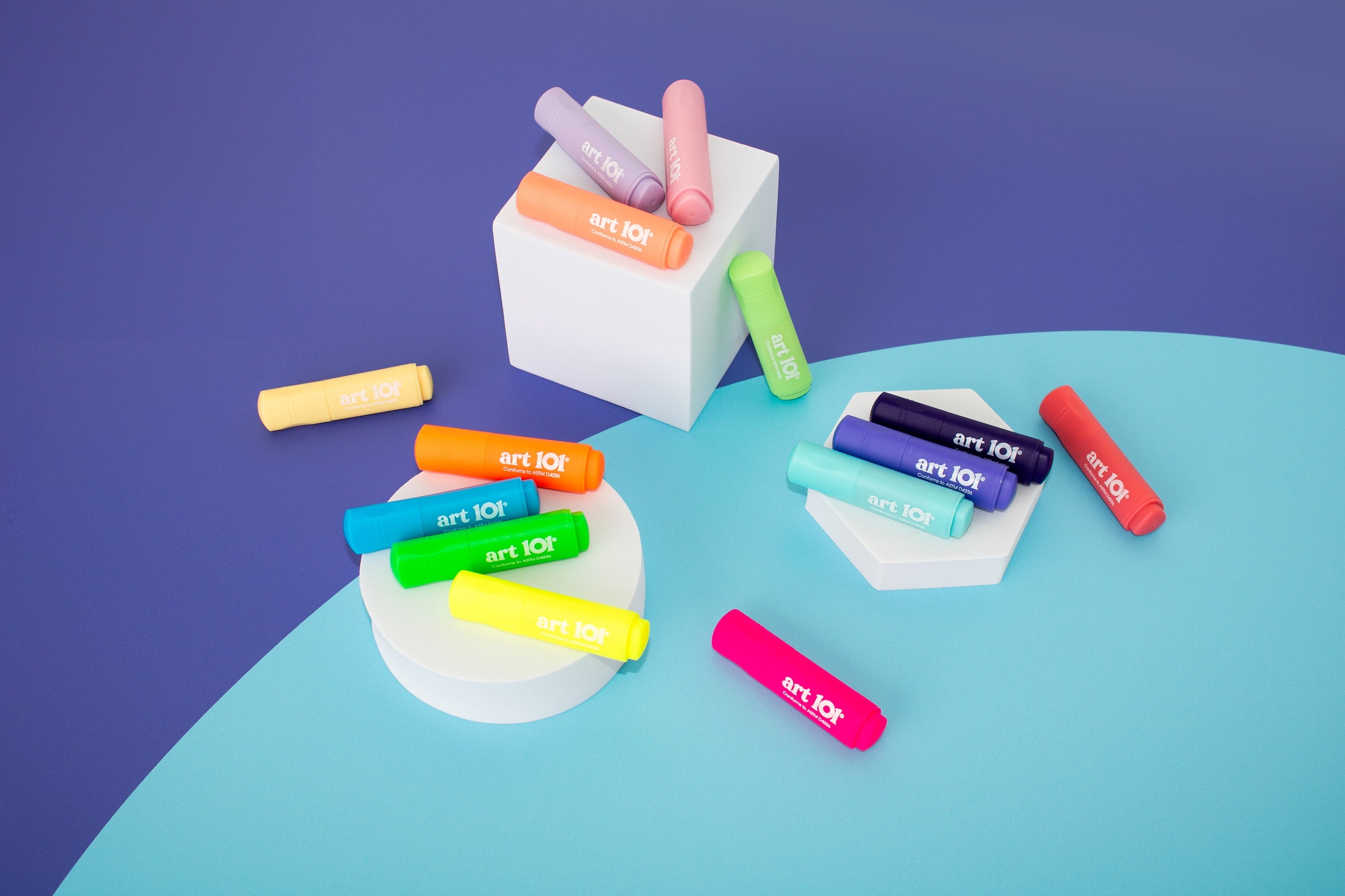 Art 101 Creative Tools Funky Chunky Mini Markers, Coloring Set for Children to Adults