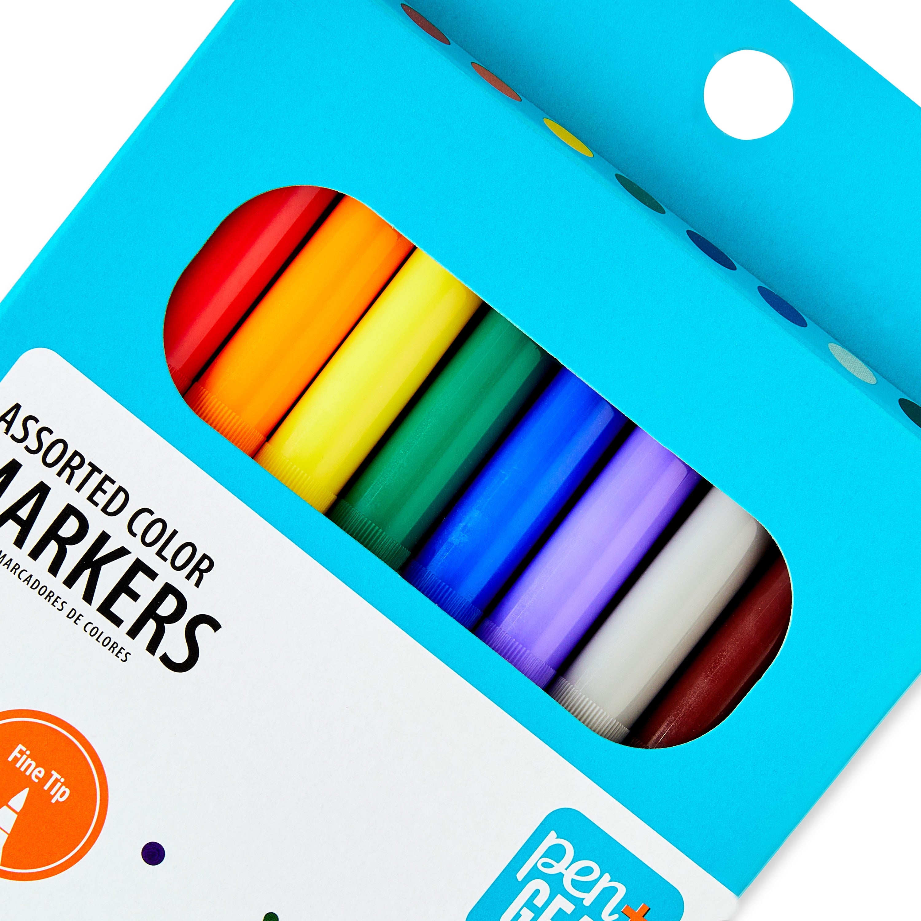 Pen+Gear Fine Line Classic Markers, Assorted Colors, 10 Count