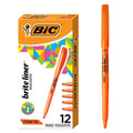 BIC Brite Liner Orange Highlighters, Chisel Tip, 12-Count Pack