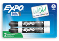 EXPO Dry Erase Markers, Chisel Tip, Black, 2 Count