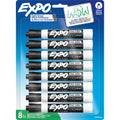 EXPO Dry Erase Markers, Chisel Tip, Black, 8 Count