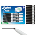 EXPO Dry Erase Markers, Black, Fine Tip, 12 Count
