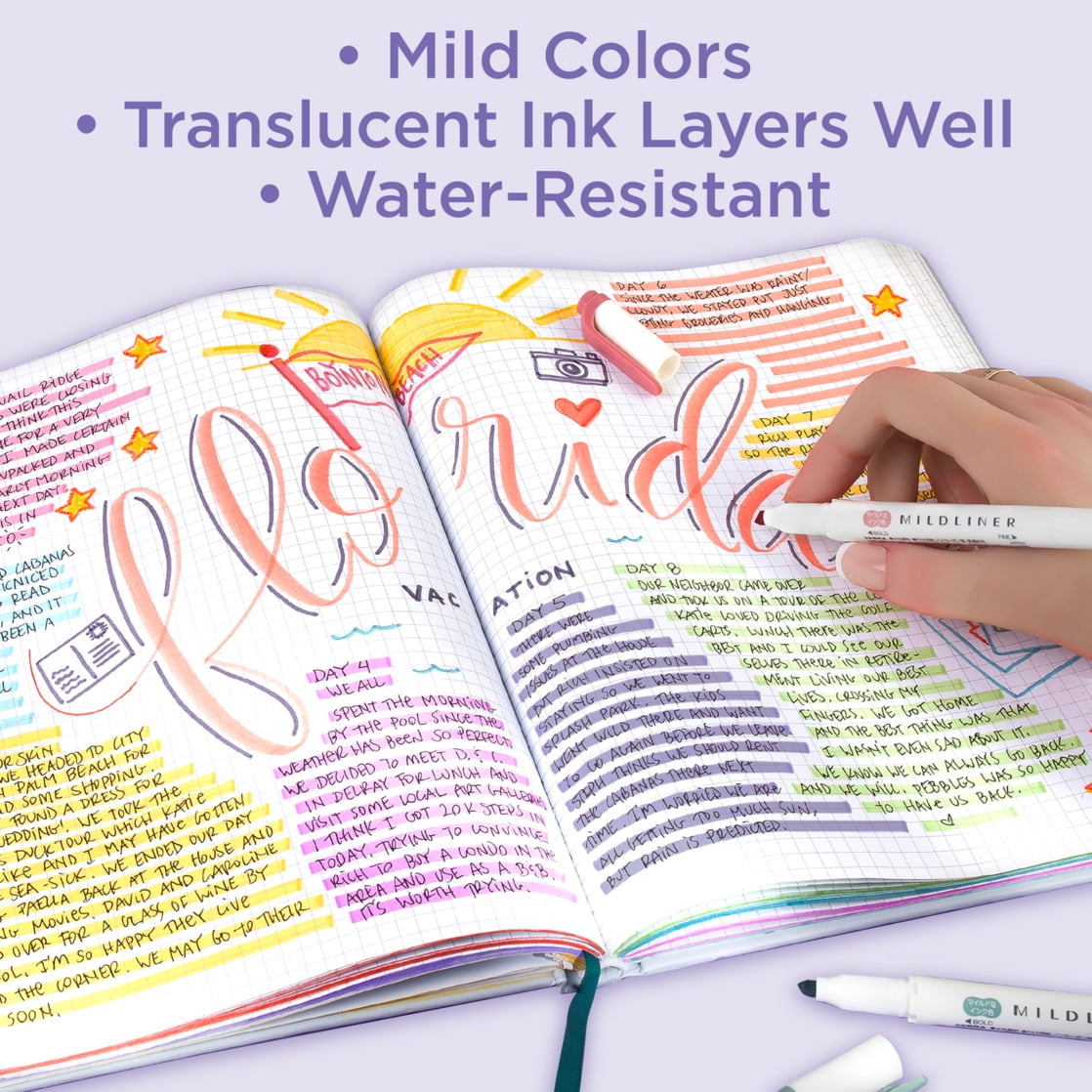 Zebra Pen Mildliner Double-Ended Creative Highlighter Set - Assorted Colors 5-Pack