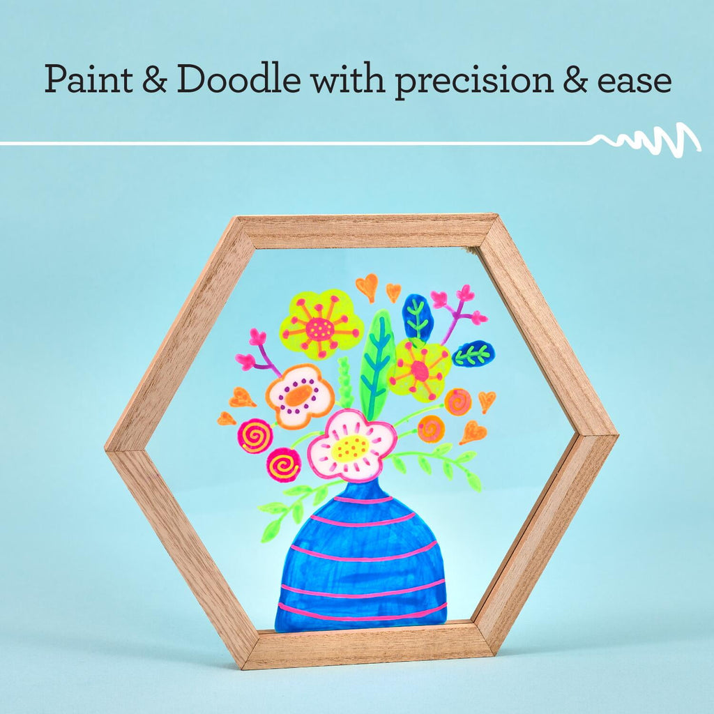 Apple Barrel Multi-Surface Medium Tip Paint Pens Set, Neon, 5 pc