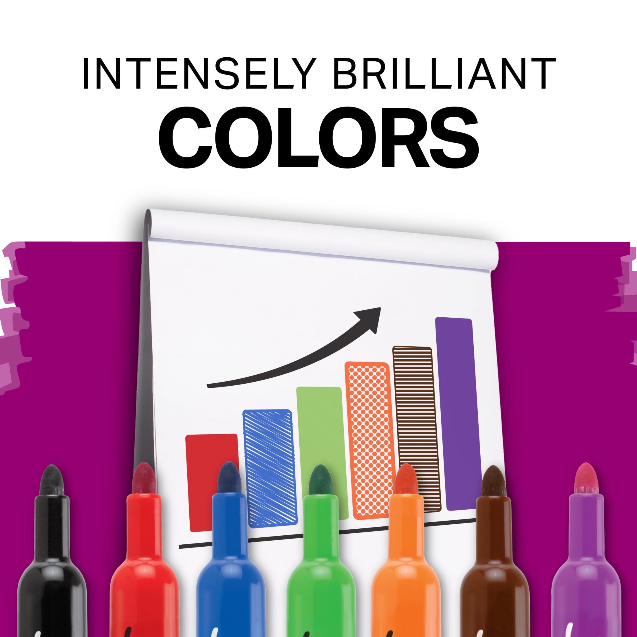 Sharpie Flip Chart Markers, Bullet Tip, Assorted Colors, 8 Pack