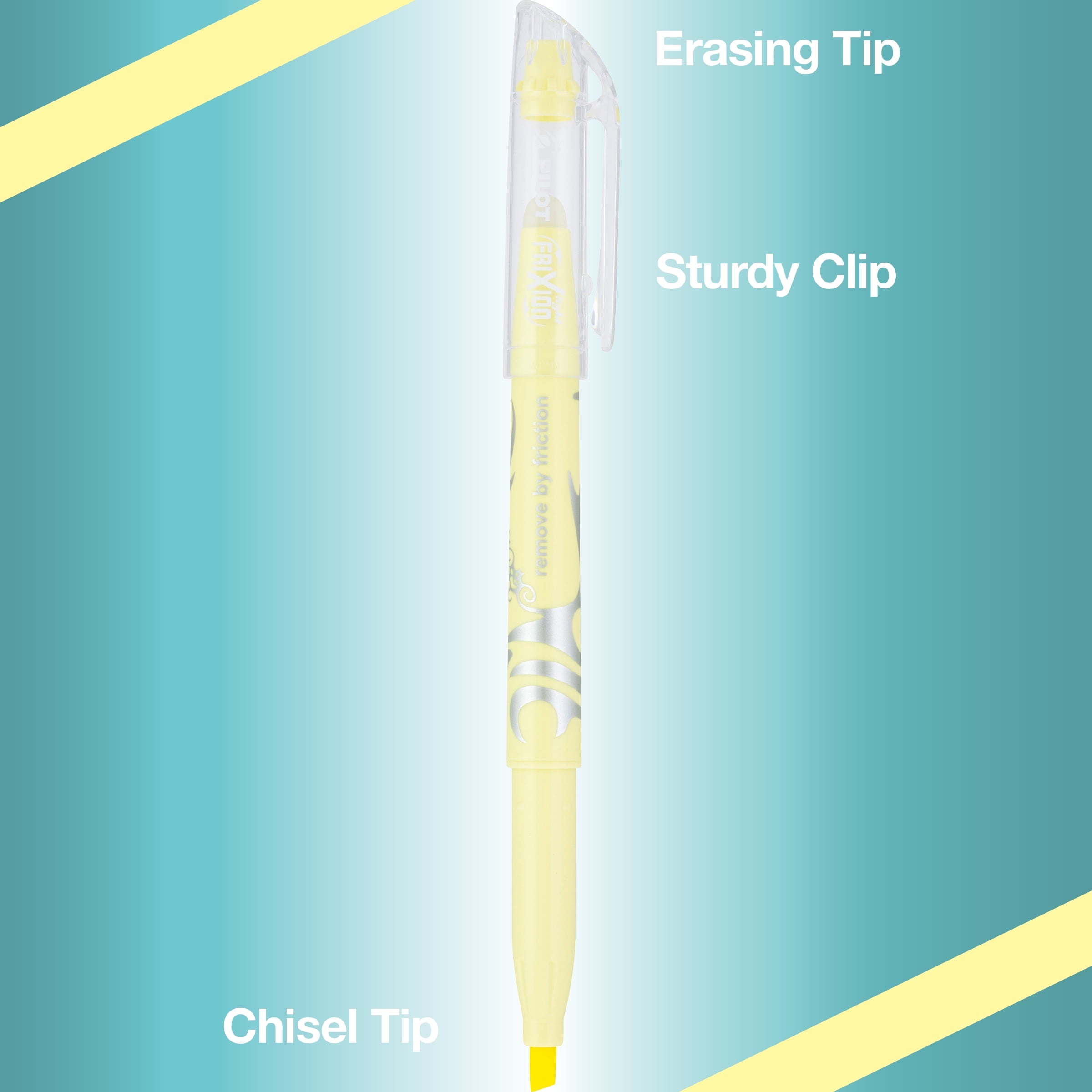 Pilot FriXion Light Pastel Collection Erasable Highlighters, Chisel Tip, Assorted Colors, 4 Count